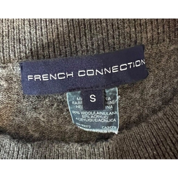 French Connection Long Gray Sweater Sz S - Picture 3 of 4
